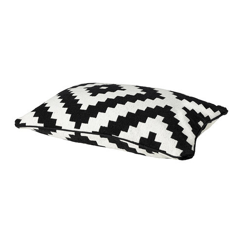 [이케아] LAPPLJUNG RUTA Cushion Cover (White/Black, 40x60cm) 002.308.69  - 마켓비