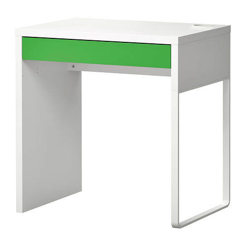 [이케아] MICKE Desk (73x50cm, White/Green) 402.216.17  - 마켓비