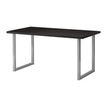 이케아 LINNMON 테이블 상판 150x75 블랙브라운 + MOLIDEN 테이블다리 니켈도금 2개 - 마켓비