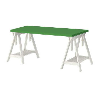 이케아 LINNMON 테이블 상판 150x75 그린 + ARTUR 테이블다리 - 마켓비