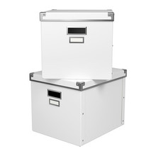 [이케아] KASSETT Box with Lid (33x38x30cm, White, 2 Pack) 702.242.71  - 마켓비