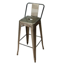 [마켓비] MKB Vintage Steel Bar Chair (42x42x100cm, Gunmetal) - 마켓비